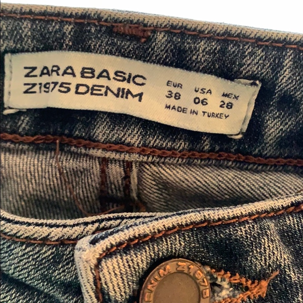 Zara denim jeans 7/8 regular waist fit